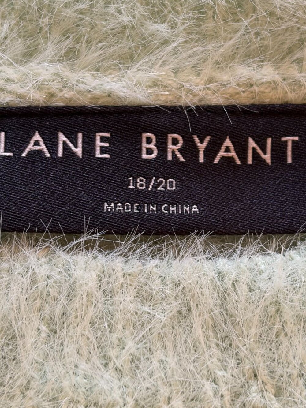 Lane Bryant Light Green Fuzzy Size 18/20 Sweater - Picture 4 of 9